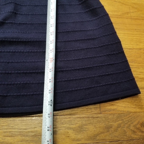 Vince Camuto Knit Fit & Flare Round Neck Small Half Sleeve Navy Blue Dre… - Picture 9 of 11